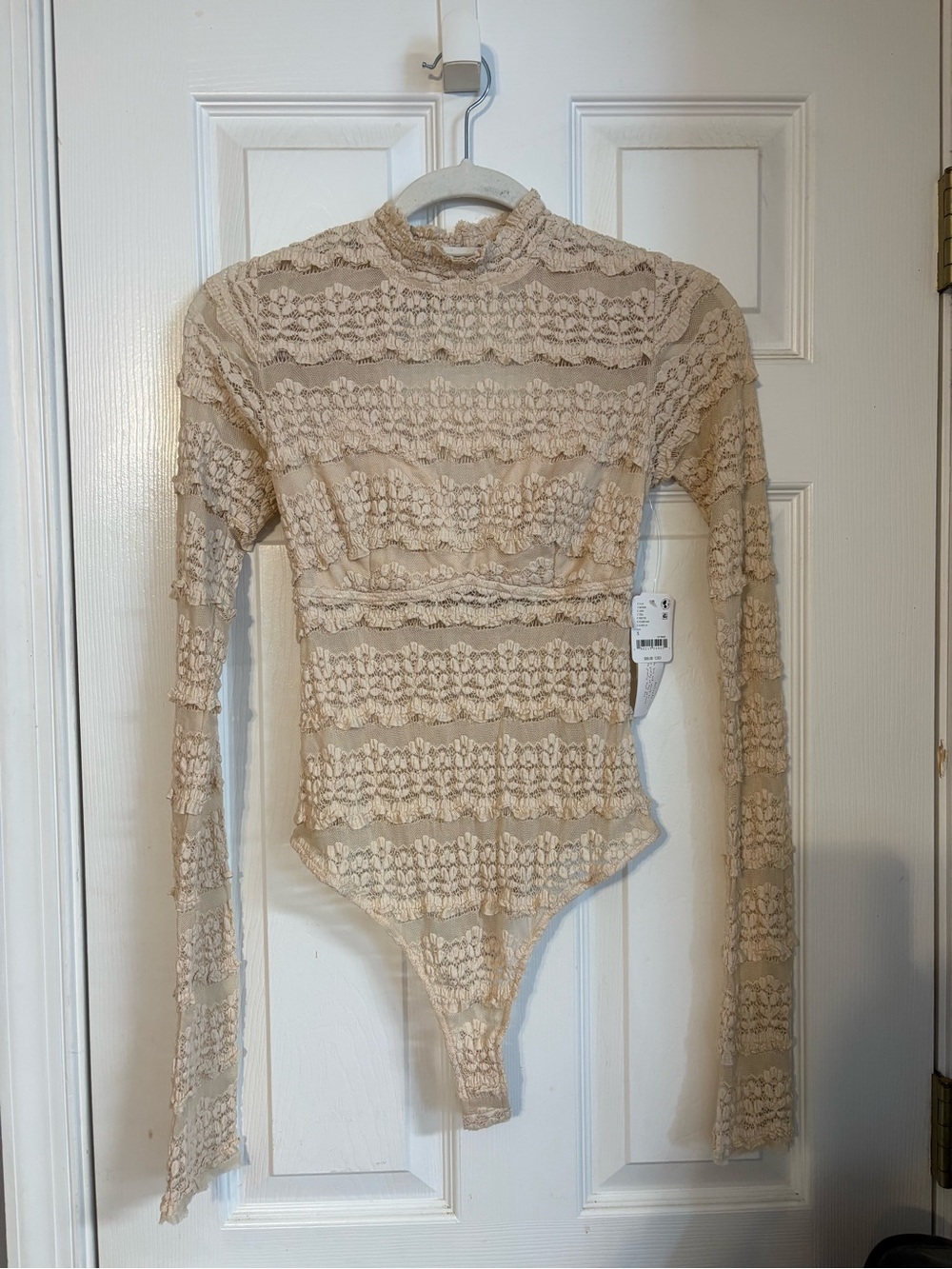 Free People Lace Long-Sleeve Bodysuit
